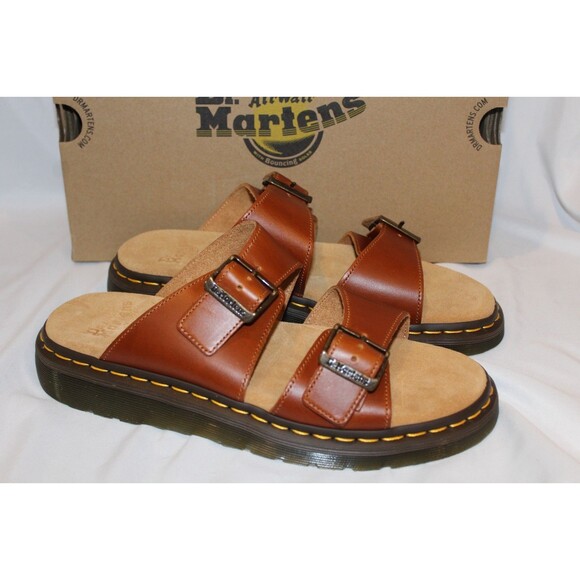 Dr Martens Josef Analine Sandals Womens 11 Mens 10 Oak Brown NIB $120 - Picture 2 of 8